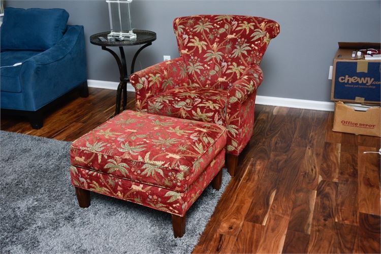 FAIRFIELD Upholstered Armchair and Ottoman