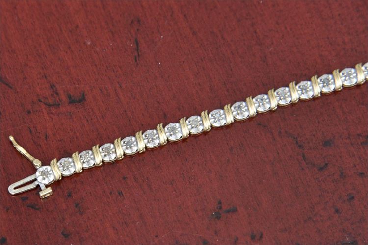 10K Yellow Gold & Diamond Bracelet