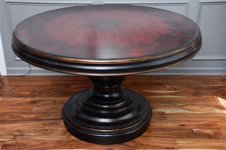 Paint Decorated Pedestal Table