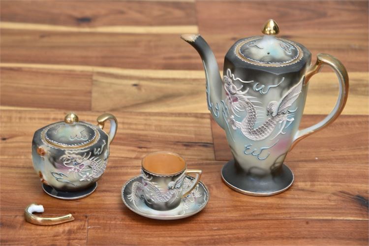 Hand Painted Asian Tea Set