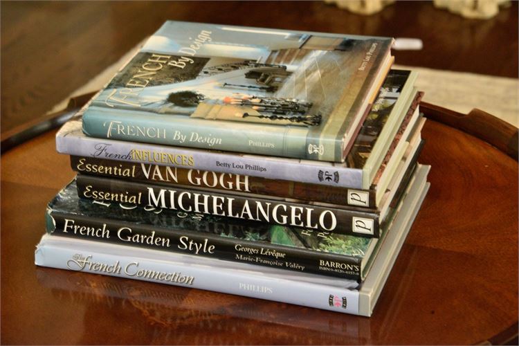 Group French Themed Coffee Table Books