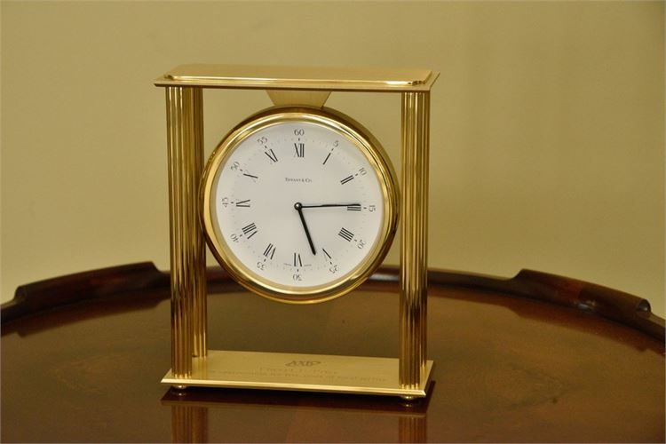 TIFFANY & CO Brass Mantle Clock