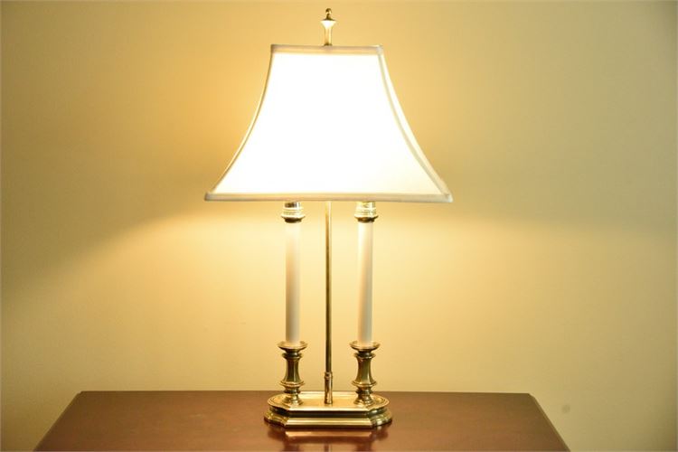 Brass Table Lamp With Shade