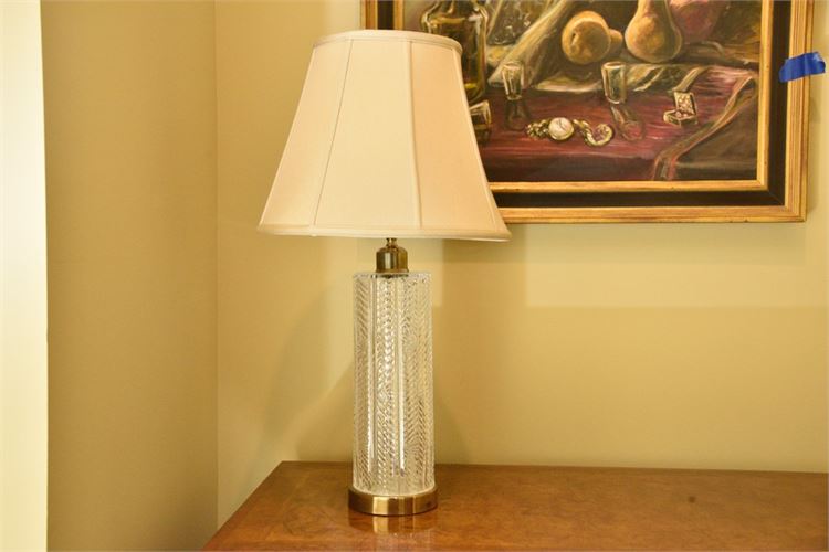 Glass Table Lamp With Shade