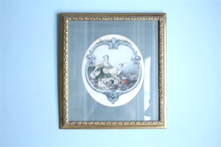 Vintage Print In Gilt Frame