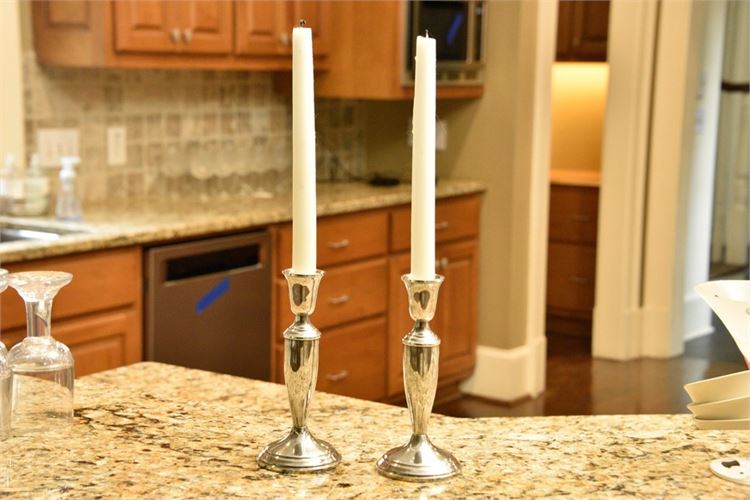 Pair TOWLE Sterling Silver Candle Holders (Weighted)