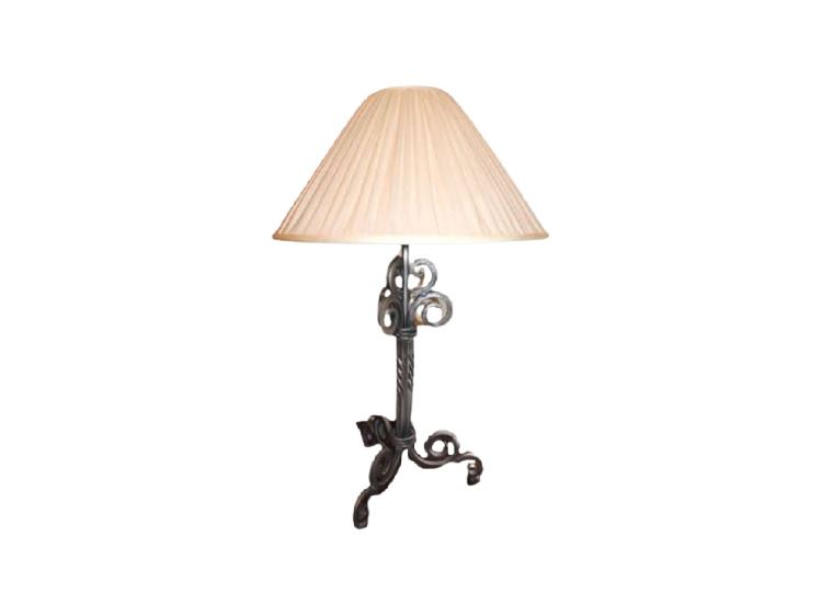 Scrolled Metal Table Lamp With Shade