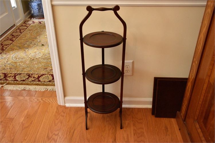 Three Tier Mahogany Etagere