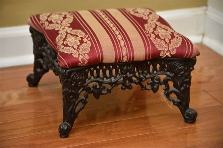 Upholstered Cast Iron Stool