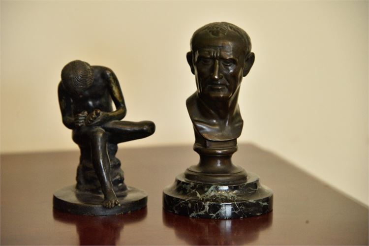 Bronze Bust and Sculpture