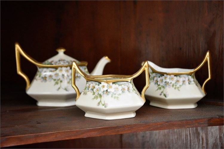 Three (3) Limoges Tea Service Items