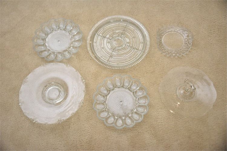 Six (6) Glass Plates