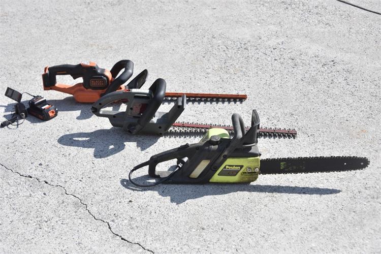 Two (2) Hedge Trimmers and Chainsaw