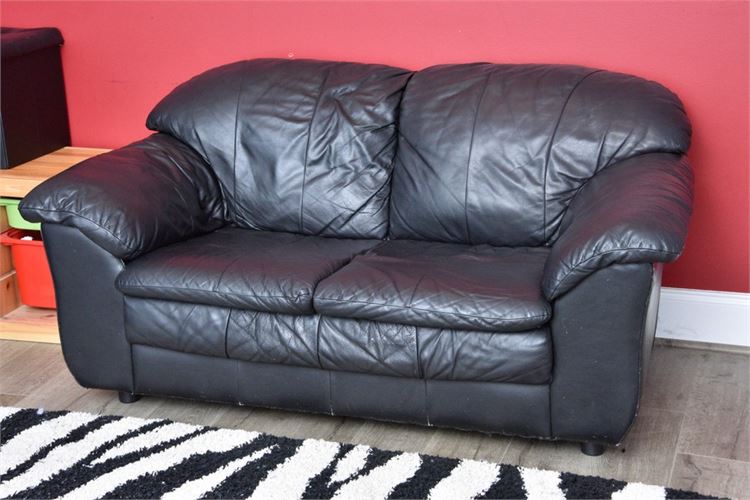 Black Leather Loveseat