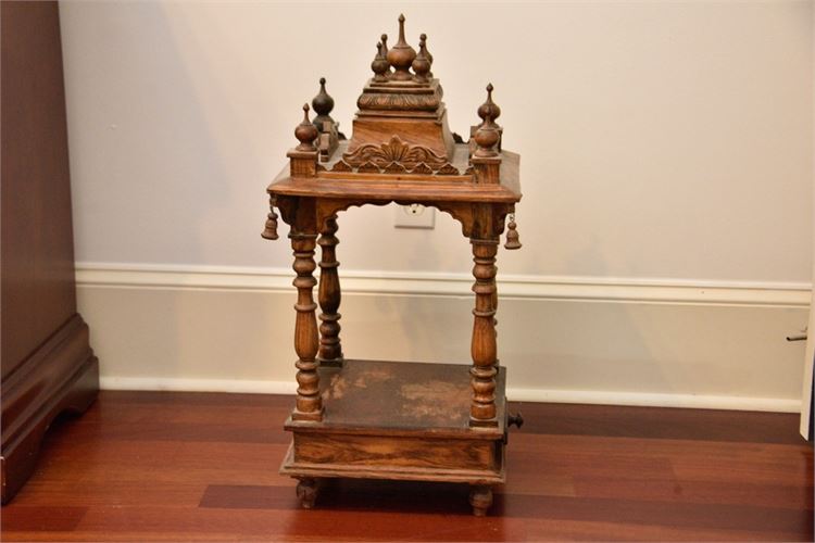 Carved Wood Display Stand