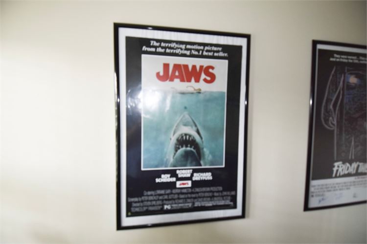 Framed JAWS Movie Poster