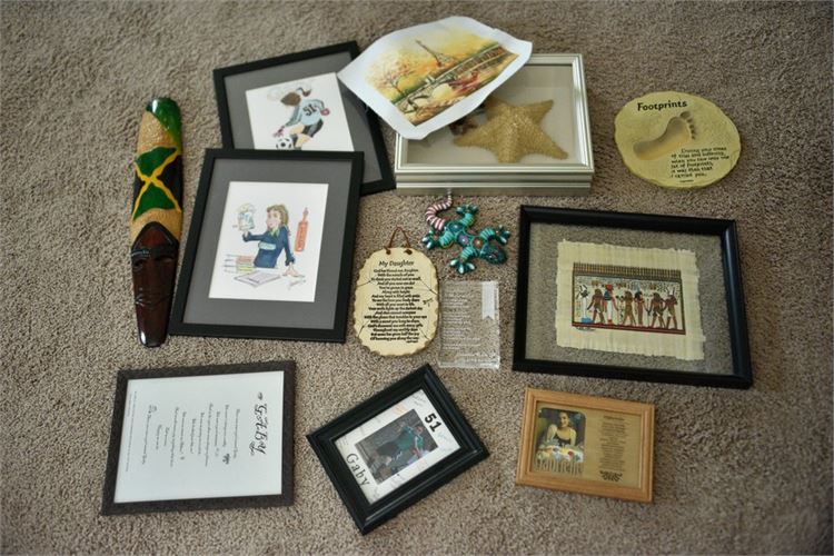 Group Framed Wall Hangings and Decorative Items