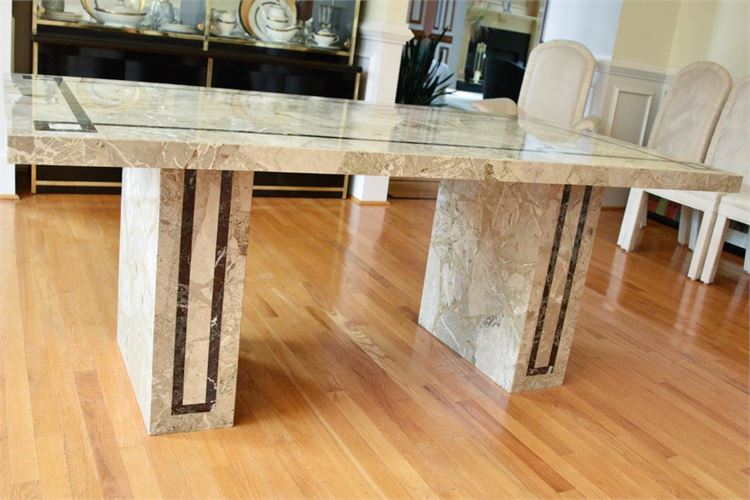 Marble Two Tone Dining Table