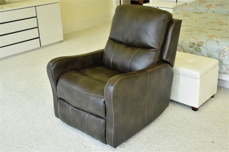 Brown Leather Electric Recliner