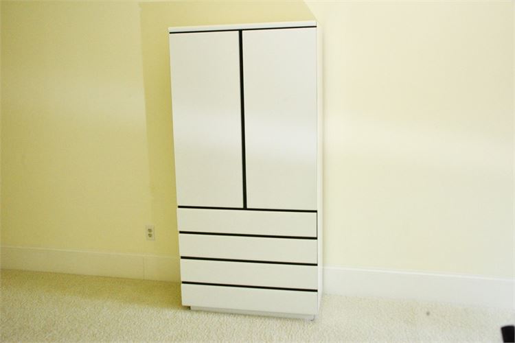 White Deco Style Wardrobe