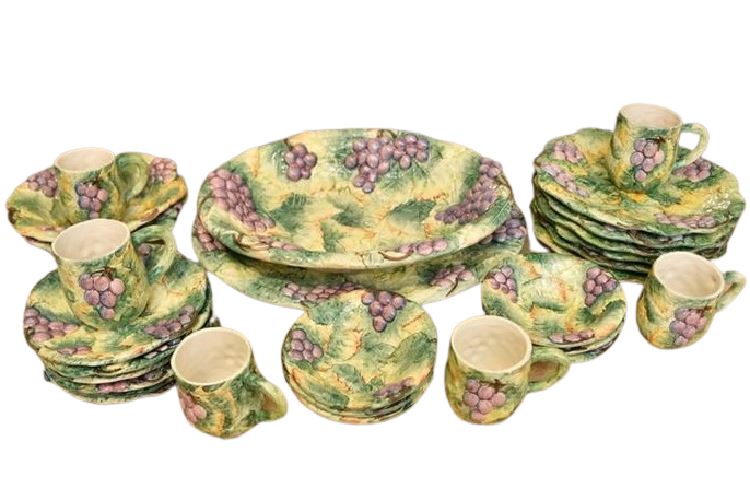 Italian Grapevine Pattern Dish Set