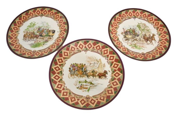 Three (3) Limoges Victorian Collectors Plates