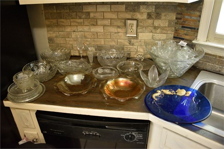 Group Vintage Glass Dishes