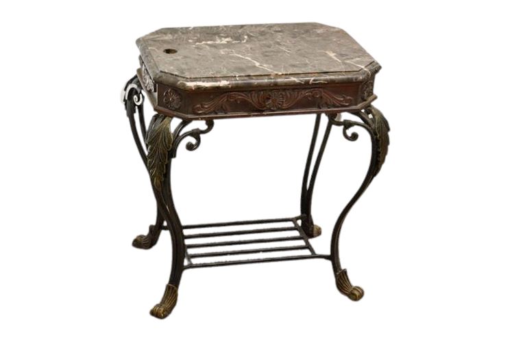 Marble Top Classical Style Occasional Table