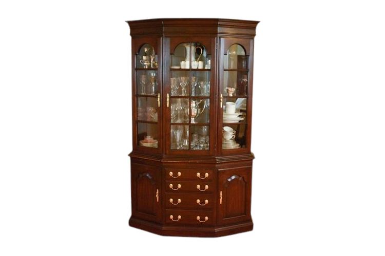 HARDEN Mahogany Corner Cabinet (Contents Not Included)