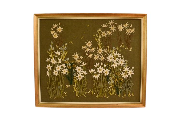 Framed Wild Flower Tapestry