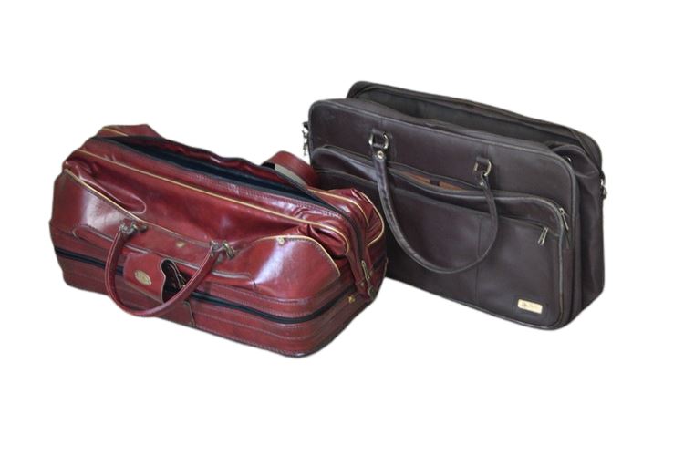 Leather Duffle Bag and Briefcase