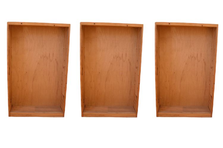 Three (3) Wooden Bookshelves