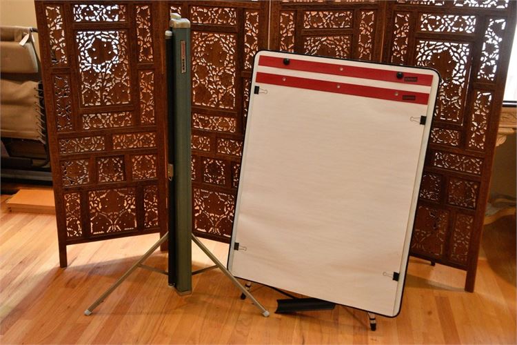 Projection Screen and Oversized Note Pads