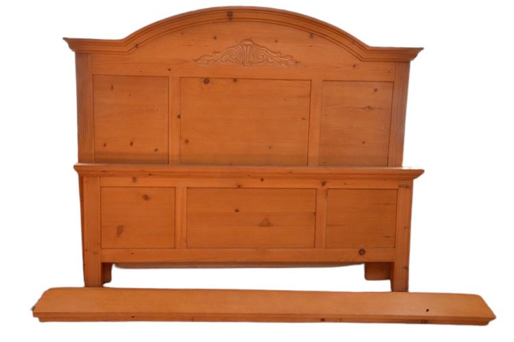 Wooden Bed With Carved Details