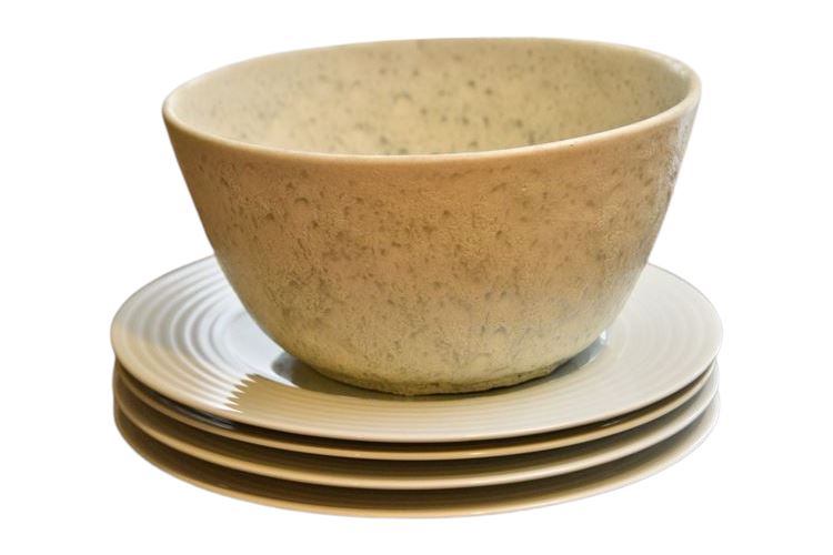 Large Bowl and Three (3) BLOCK Plates