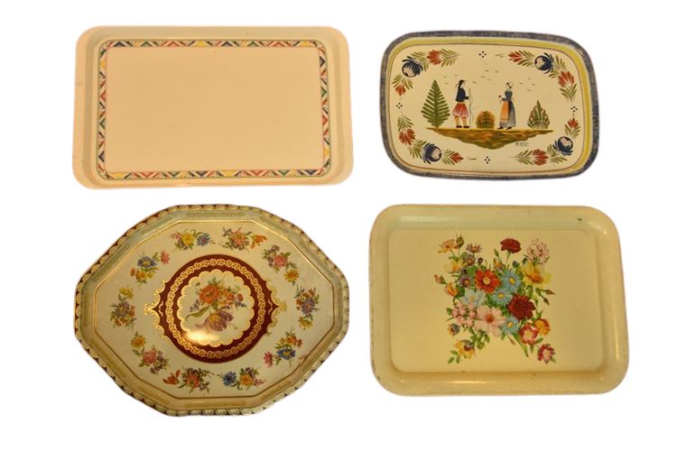 Four (4) Vintage Service Trays