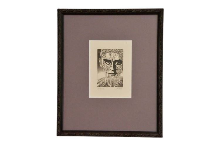 Pencil Signed and Numbered Etching Framed