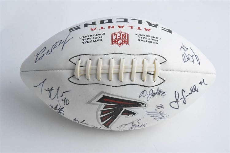 Companies Estate Sales - Atlanta Falcons multi autographed football