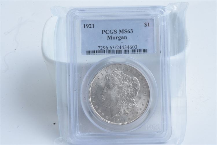 1921 Morgan $1 Coin-PCGS MS-62