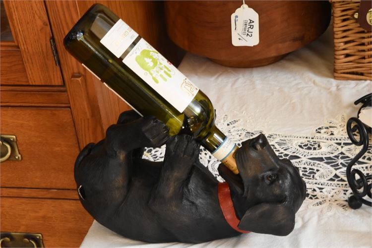 Rivers Edge Products Wine Bottle Holder - Black Lab