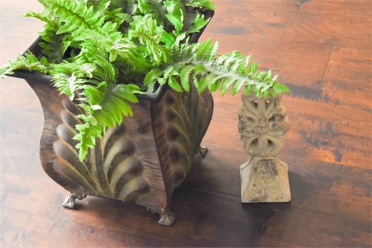 Decorative Planter and Figure