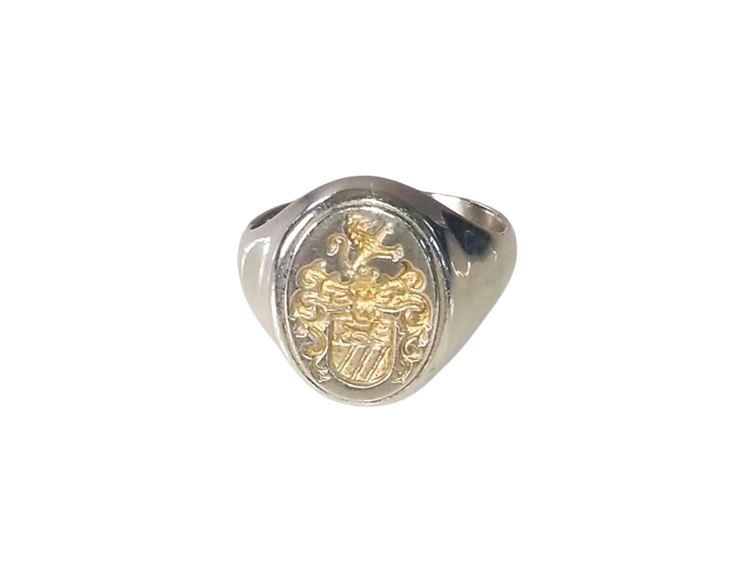 Sterling Silver Crest Ring