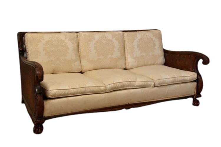 Chippendale Style Cane Back Sofa