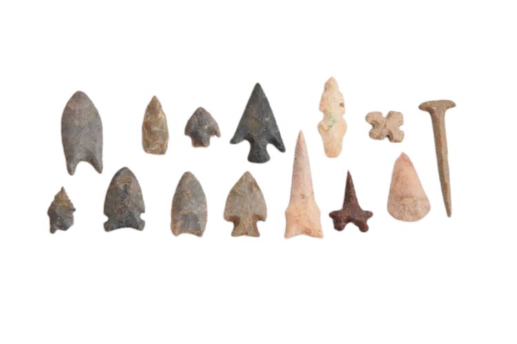 Collection Of Antique Native American Projectile Points