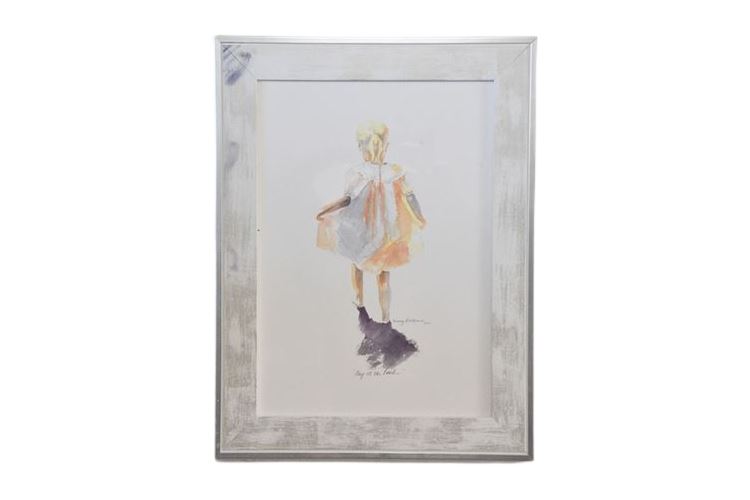 Framed Print Of Young Girl Signed