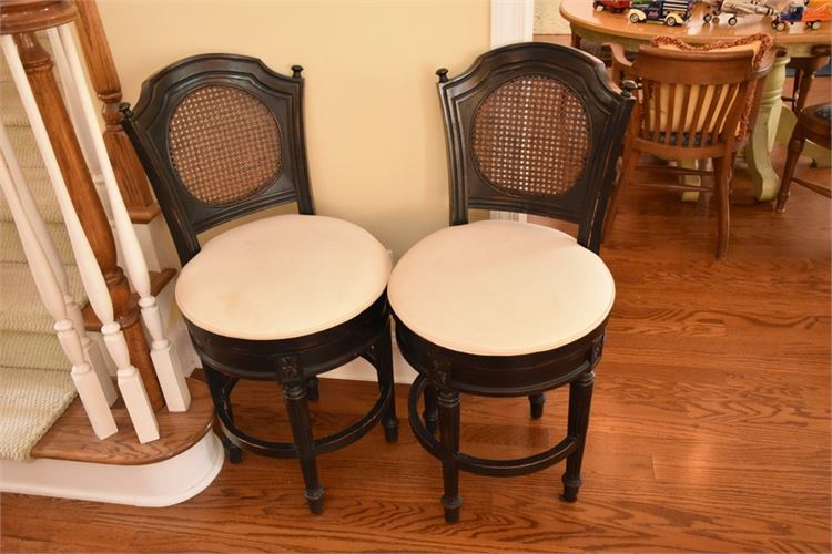 Pair of Ballards Cane Back Bar Stools