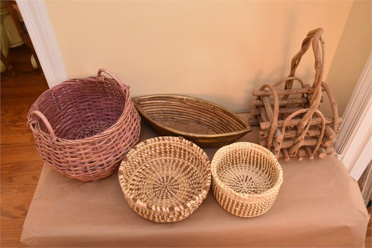 Group of 5 Unusual Baskets