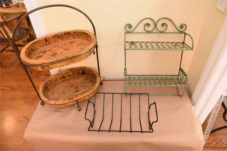 Two (2) Metal Home Décor Accessories (Roasting Rack Not Included)