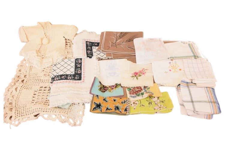 Vintage Linens and Baby Sweater