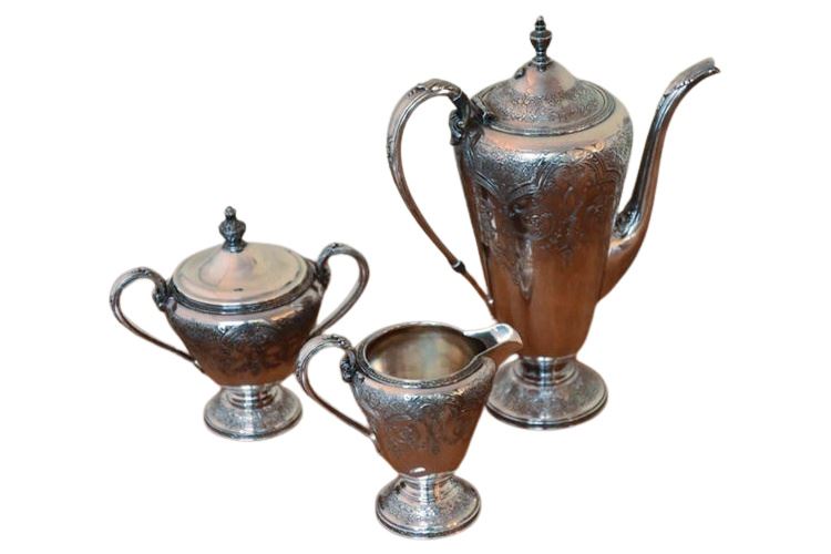 1920s Wilcox Silverplate 3 piece Coffee Set